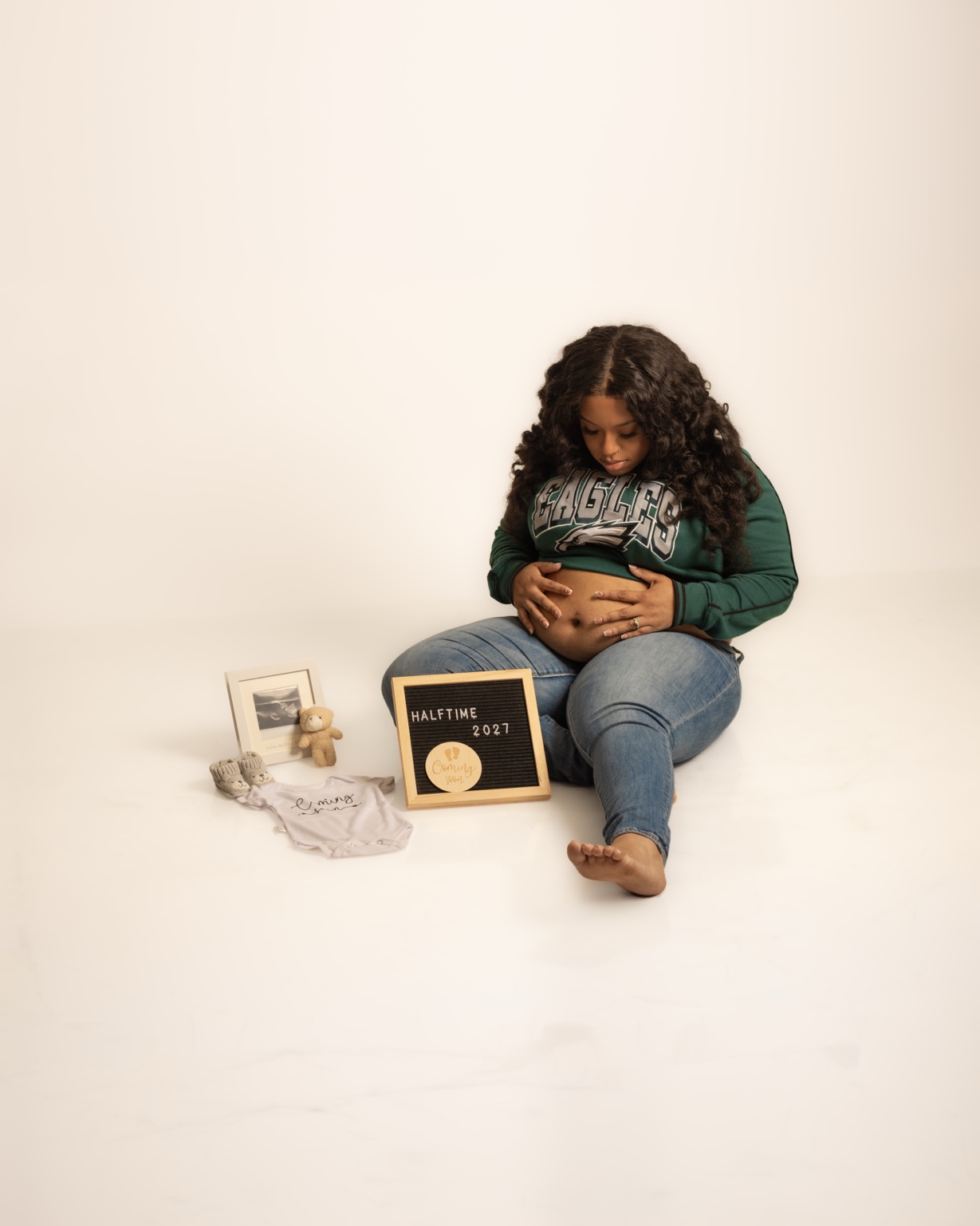 Studio maternity portrait